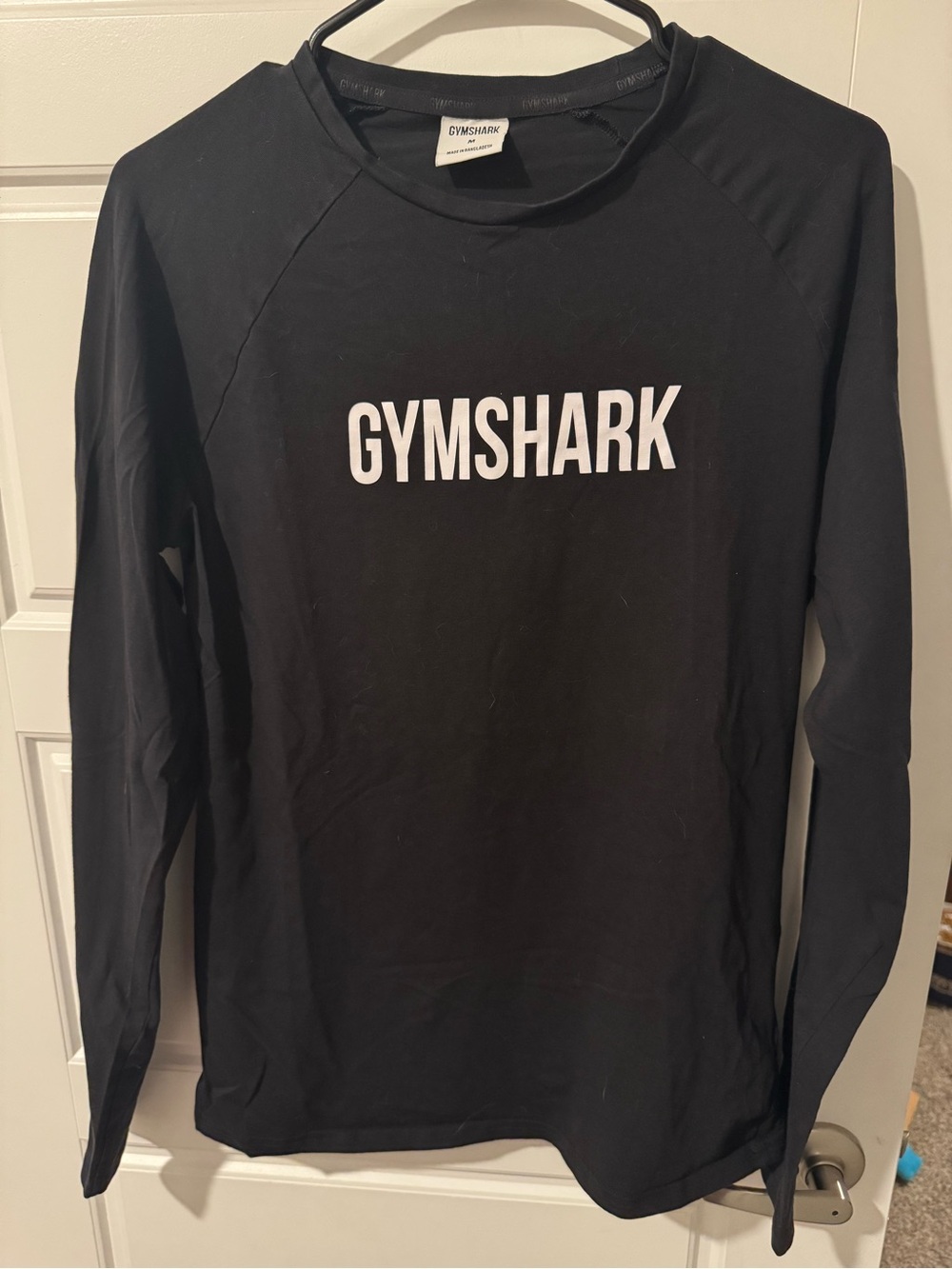 Gymshark Black Long Sleeve Logo Tee